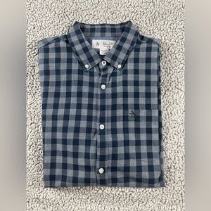 Original Penguin Men's Navy and Gray Plaid Shirt